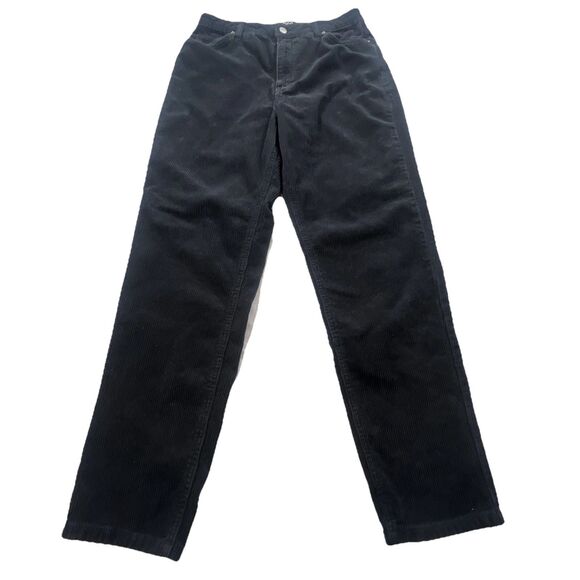 BDG Urban Outfitters Womens Mom High Rise Corduroy Pants Size 30 Black Straight - Picture 1 of 11